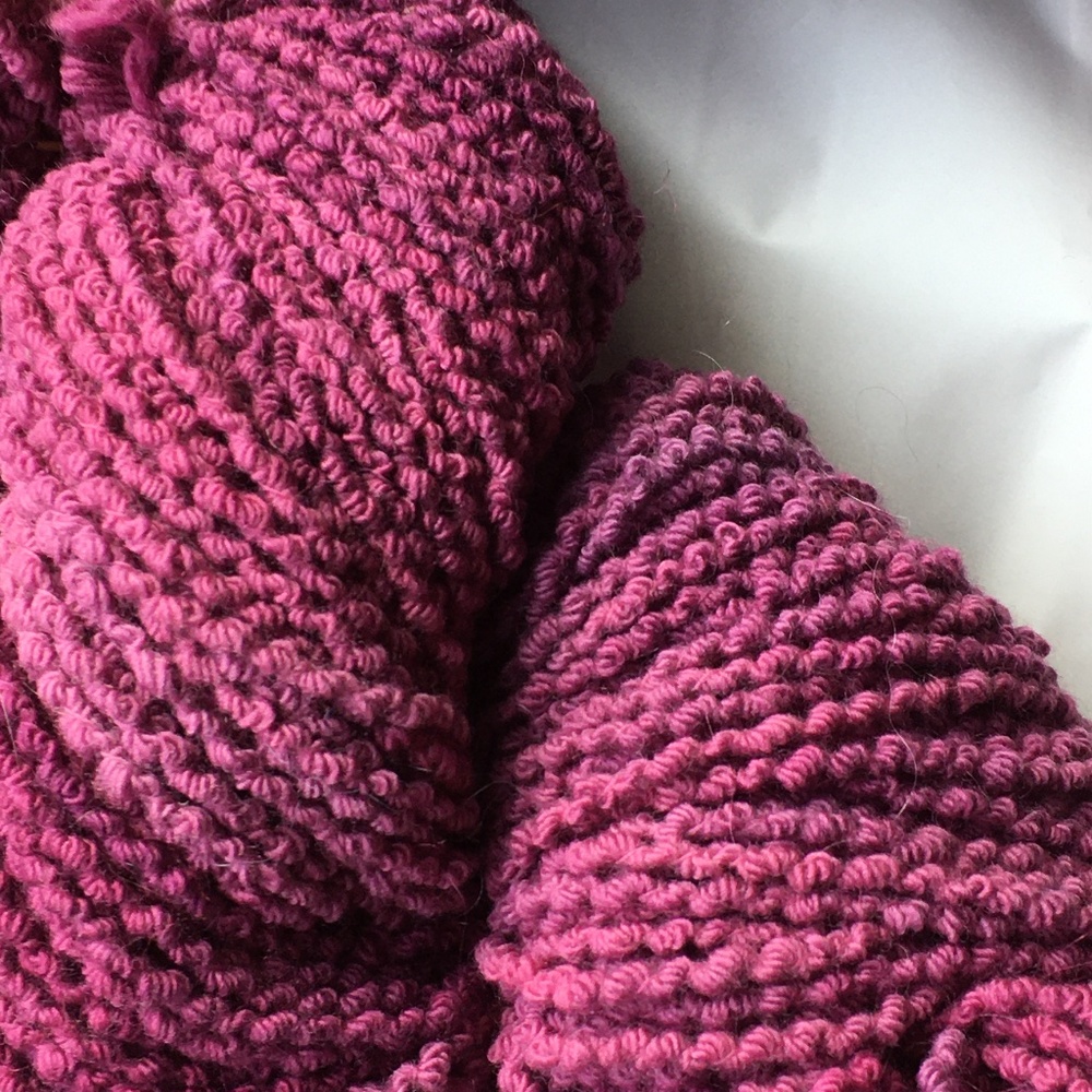 2 unopened skeins Wool in the Woods Pizazz in Red Red Wine color.